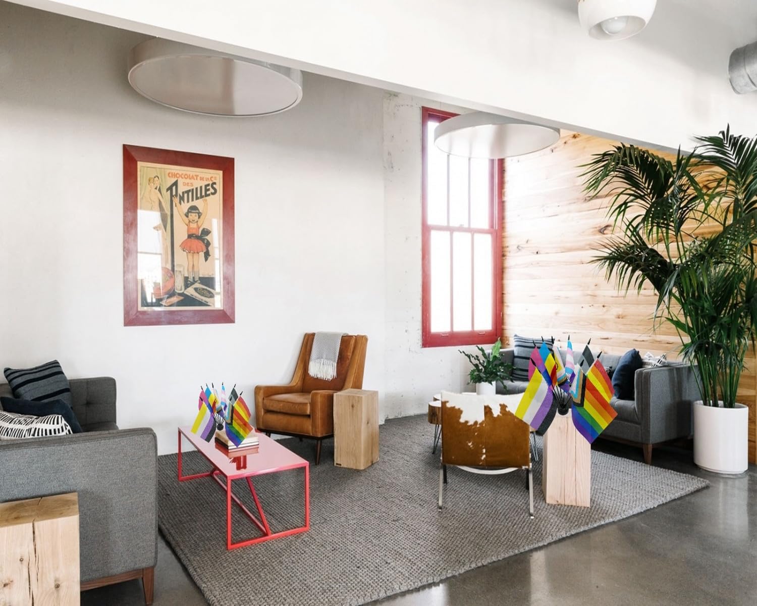 8 Pack Progress Pride Rainbow Flag Decorations, Small Mini LGBT Gay Desk Flags With Stand Base American Rainbow Carnival Festival Events Decorations,Desk,home decoration - Image 5