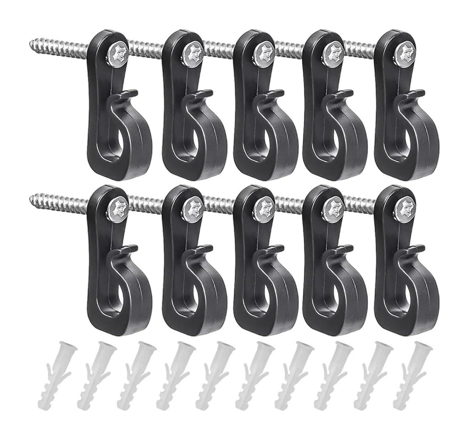 PALSINBY Gutter Hooks Shape, Outdoor Light Hook(Black,1PC)