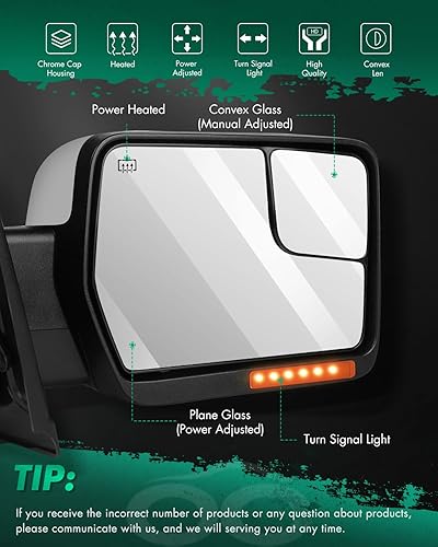 Miniatura 2 de SCITOO Espejos de remolque de repuesto para Ford F150 para camioneta Ford F150
