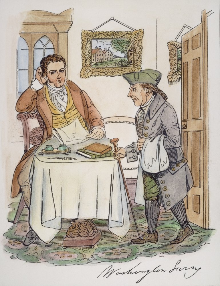 Irving & Knickerbocker Nwashington Irving (17831859) And His Literary