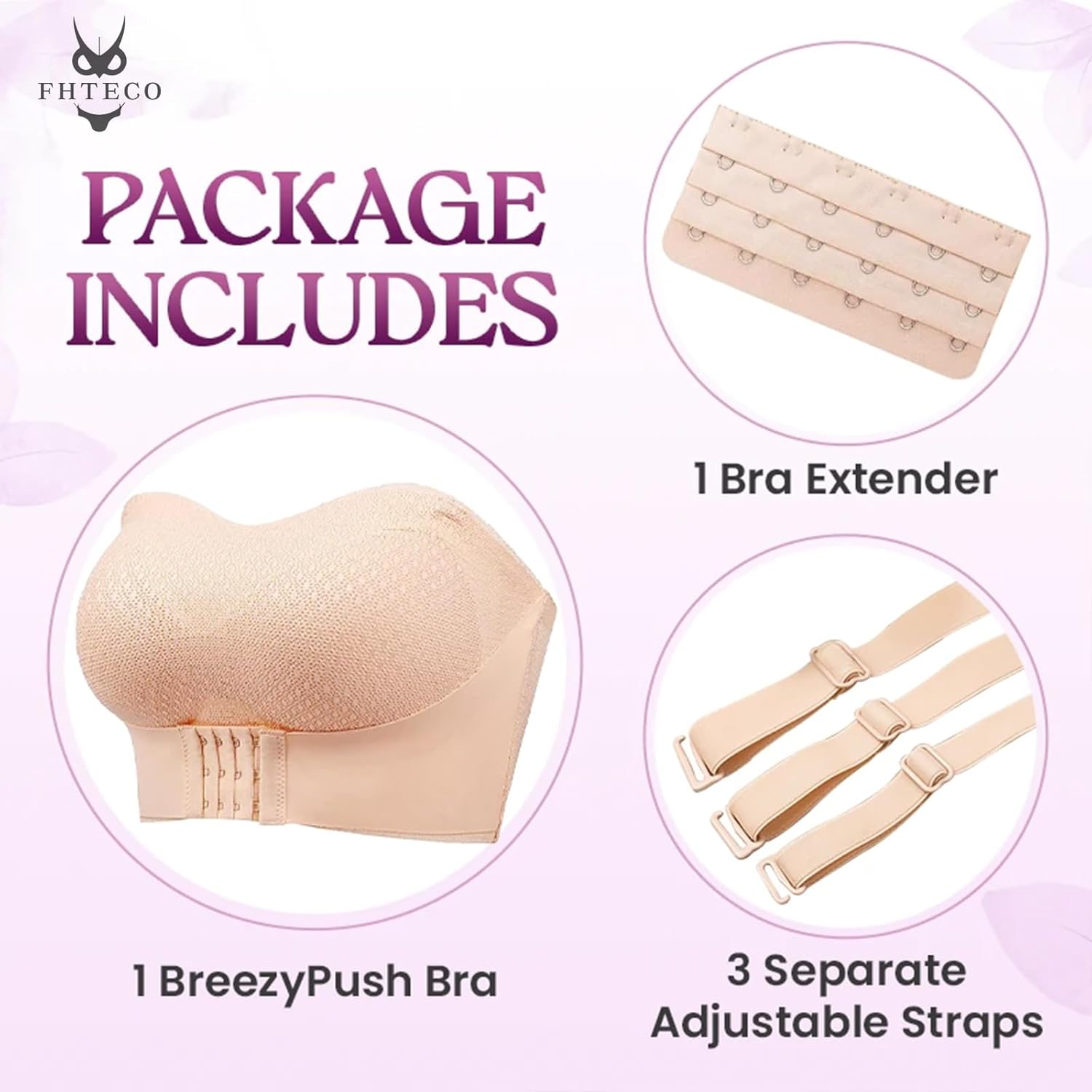 Strapless Bandeau Bra Non-Slip Strapless Push Up Bras for Women Wireless Tube Top Bra Plus Size Strapless Bralette - Image 7