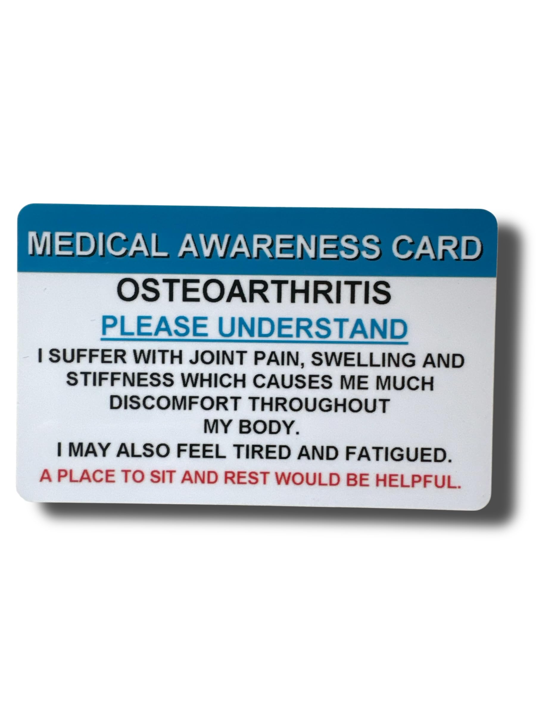 Medical Awareness Information Card (Osteoarthritis) — image 1
