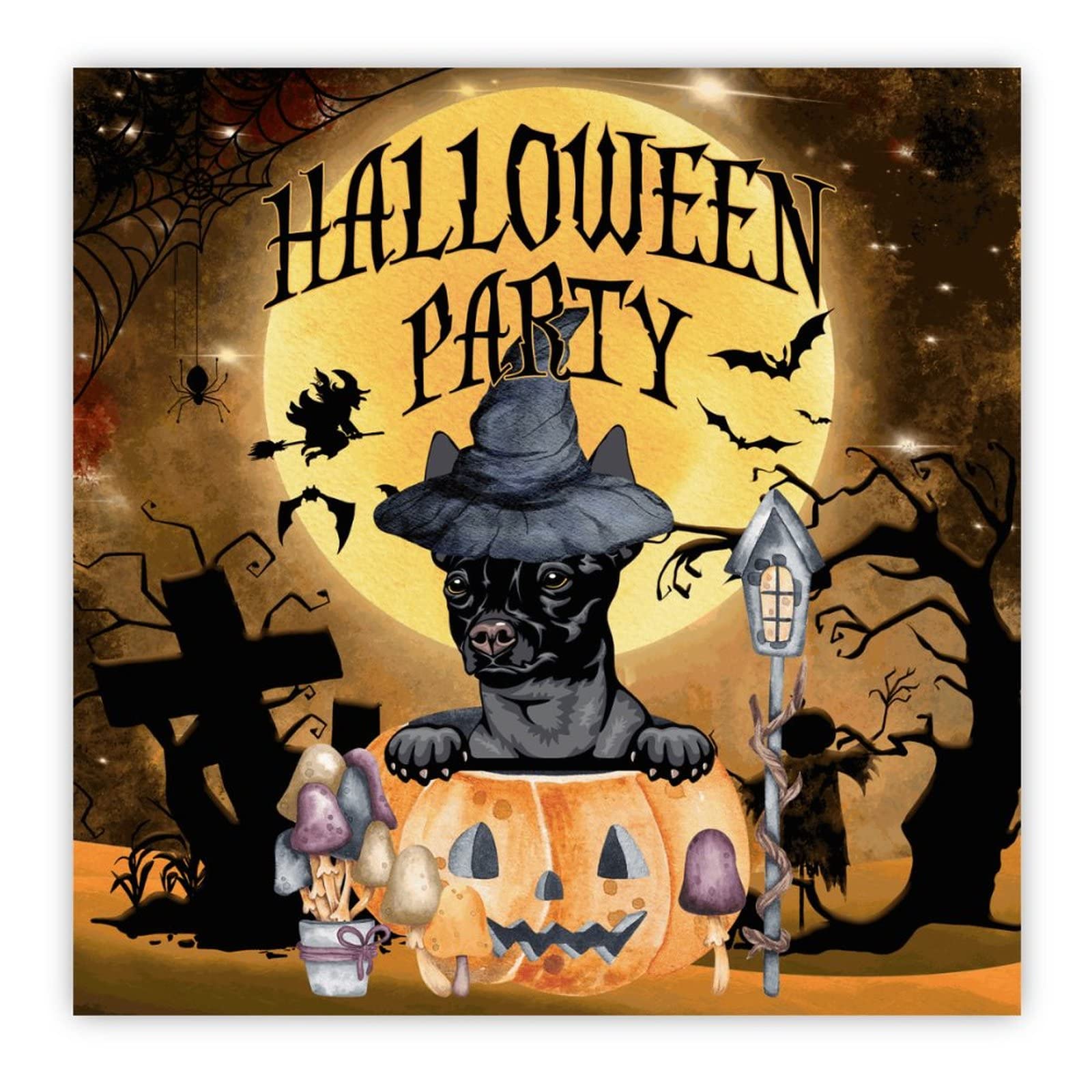 Panneau en bois citrouille Halloween décoration murale suspendre Hocus Pocus lune