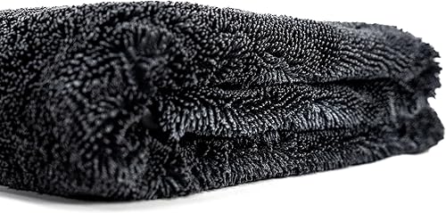 Miniatura 17 de Blackline Toalla de secado de automóvil de 24 x 36 pulgadas, 1300 GSM, sin rayas, sin pelusas, reutilizable, accesorios para automóvil, paño de Gris