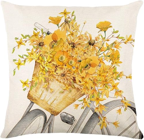 Miniatura 5 de advozcate Juego de 4 fundas de almohada de lino de 18 x 18 pulgadas, para sofá, casa rural de Acción de Gracias, decoración de otoño