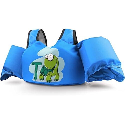 Toddler Swim Vest 22-66 Pounds Jackets for Kids 2-6 Years Old Swim Vests for Boys and Girls, Baby Toddler Arm Floaties Swimming Jacket for Pool and Beach