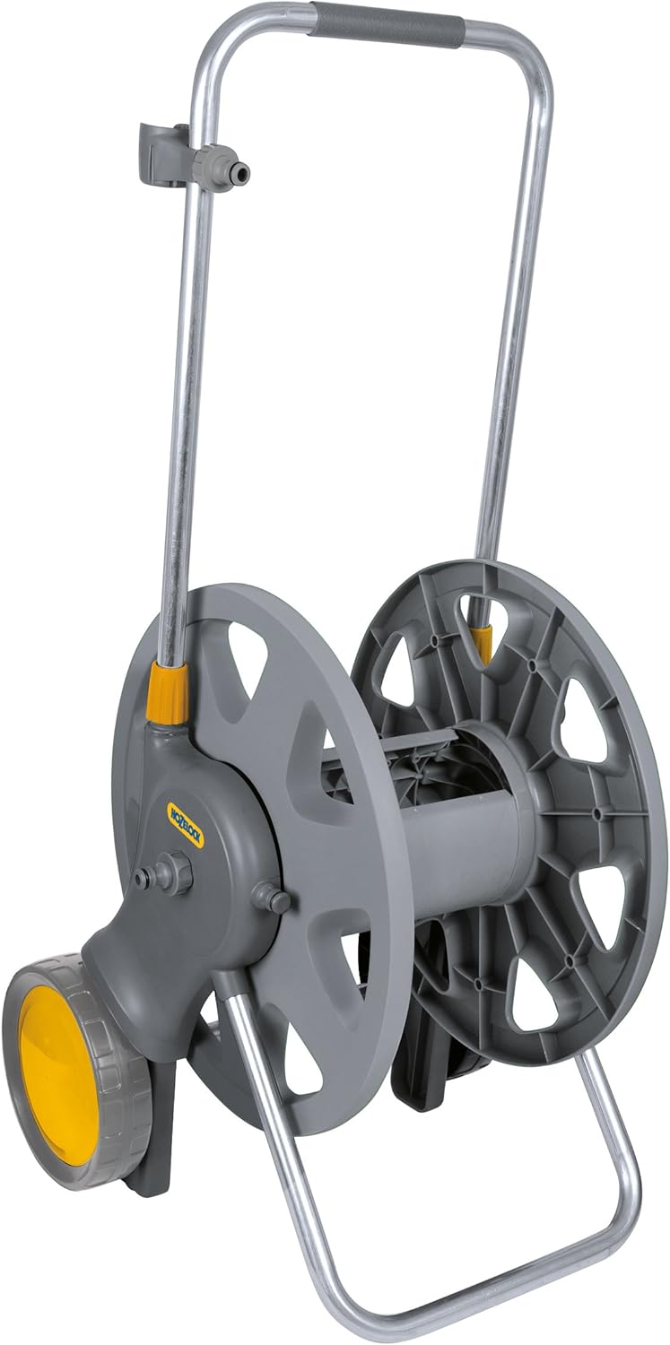 HOZELOCK Cart Reel Plus 90m without equipment Max Capacity 90m, Large Wheels, Stable