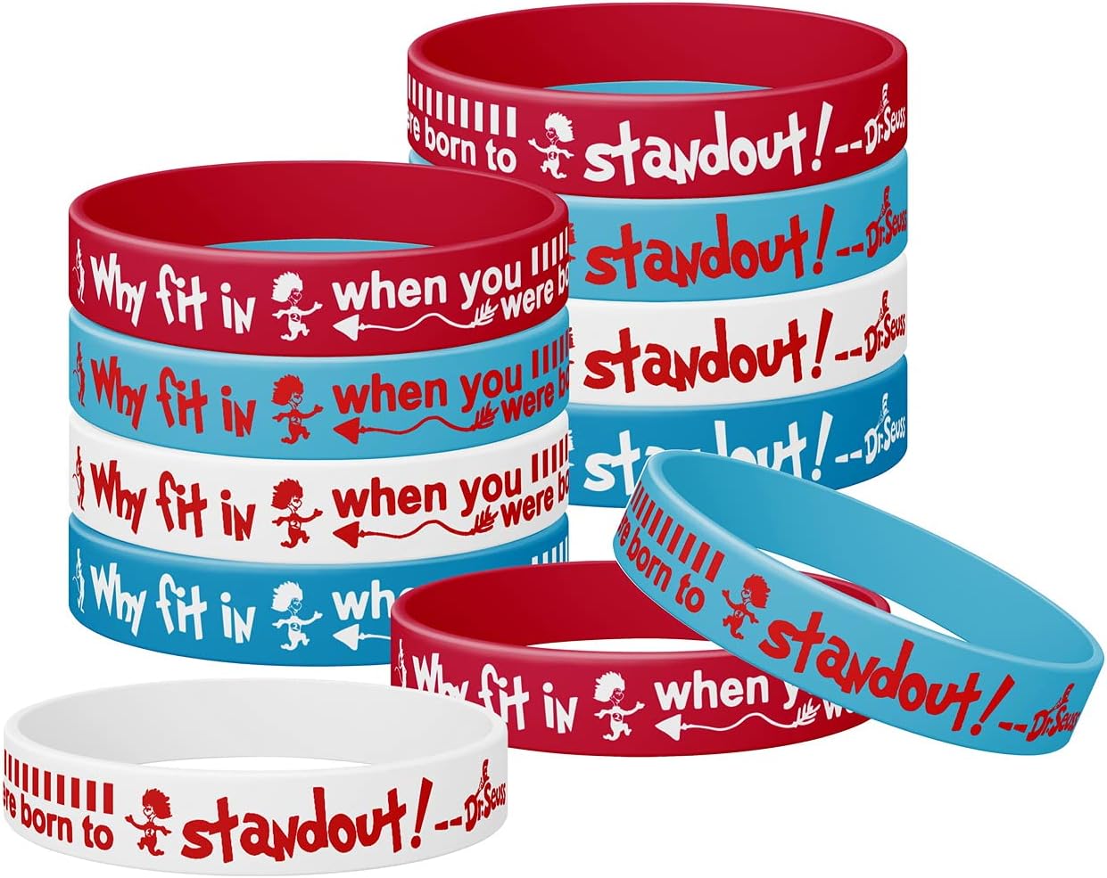 (24Pcs) Dr seuss party favors, Dr. Seuss Party Decorations, silicone bracelets for kids, dr seuss classroom decorations, silicone wristbands, school home party favors, party favors for kids.