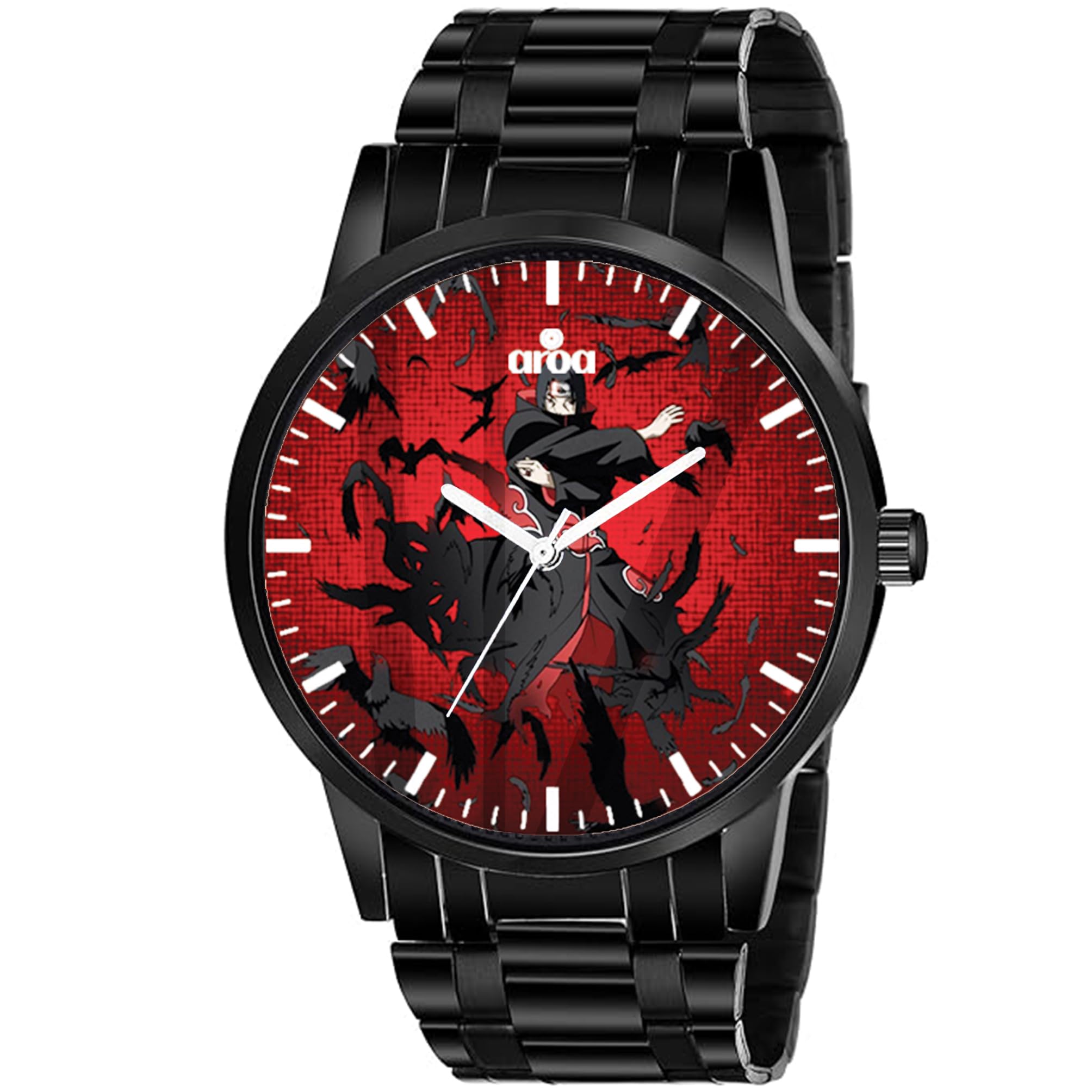 AROA Watch for Men with Naruto Shippuuden Akatsuki Anime Watch Model :BB/57/180 in Black Metal Type Black Metal Strap Analog Watch Red Dial for Men Stylish Watch for Boys (B0D3M7TDC6) Amazon Price History, Amazon Price Tracker