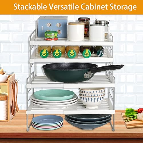 Miniatura 4 de Paquete de 2 organizadores y almacenamiento de despensa, organizador de papel de aluminio expandible y plástico, organizador ajustable de envoltura