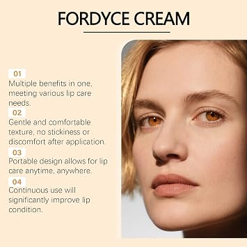 Fordyce Cream Lip Balm | Deep Moisturizing, Brightening, Smoothing & Repairing | 0.71 oz | For Dry & Cracked Lips