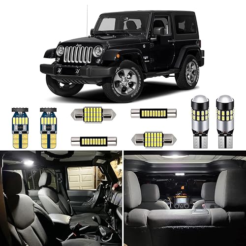 7 Piece CANBUS LED Interior Light Kit for Jeep Wrangler