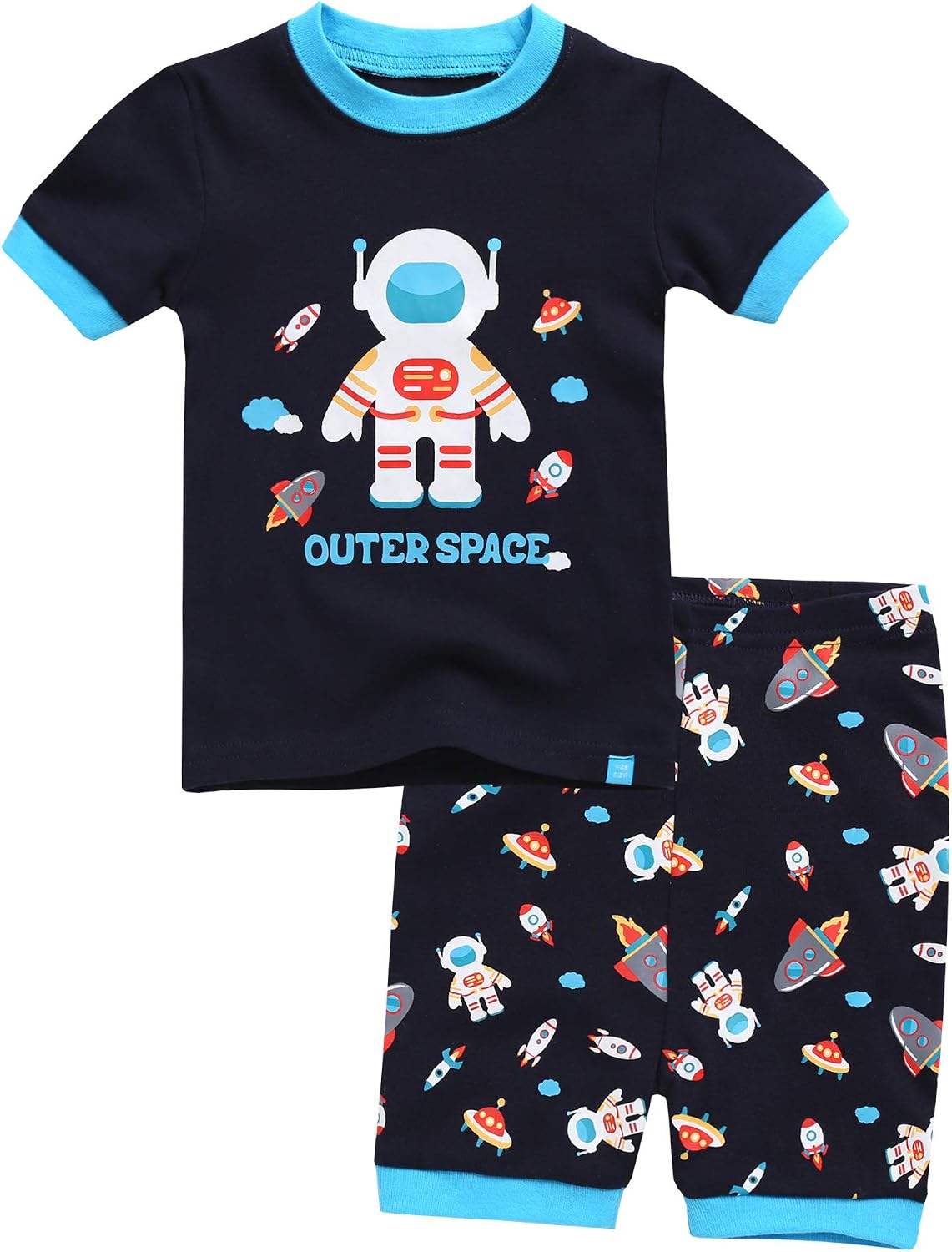 VAENAIT BABY 12M-8 Toddler Kids Girls Boys Cotton 100% Short Sleepwear Pajamas Pjs Set Shark Dino Car 2pcs Set