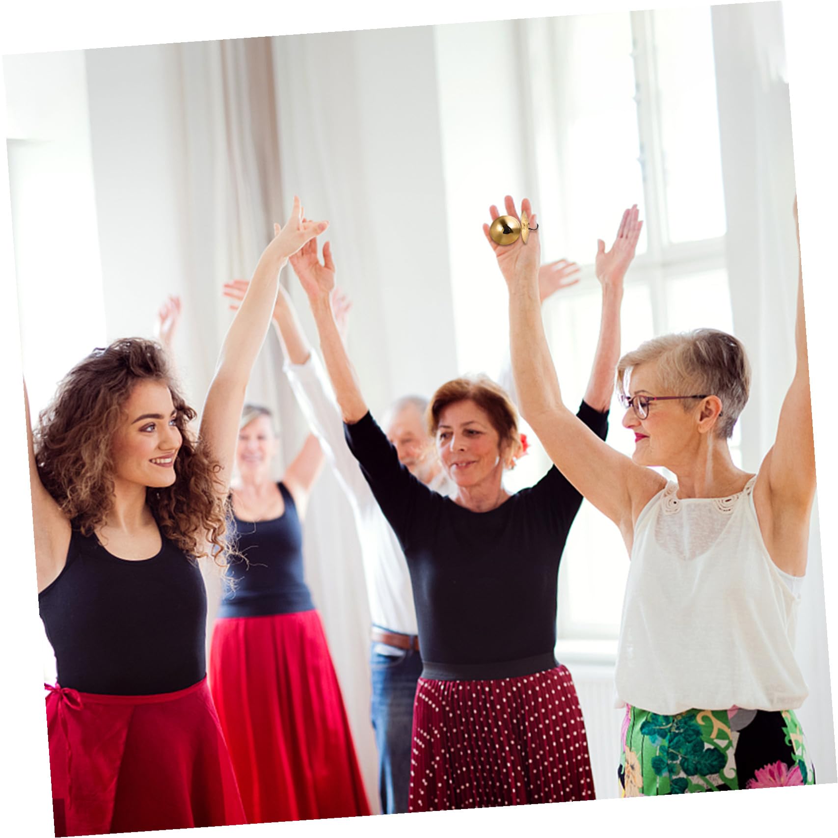10 Stück Kleiner Fingerzimbeln aus Kupfer für Bauchtanz mit Glatter Oberfläche und Leicht zu Tragen Musikinstrument für Tanzpartys