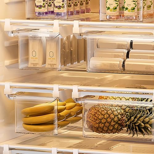 Miniatura 7 de Cajón de almacenamiento colgante para refrigerador, organizador de refrigerador que ahorra espacio para refrigerador y congelador