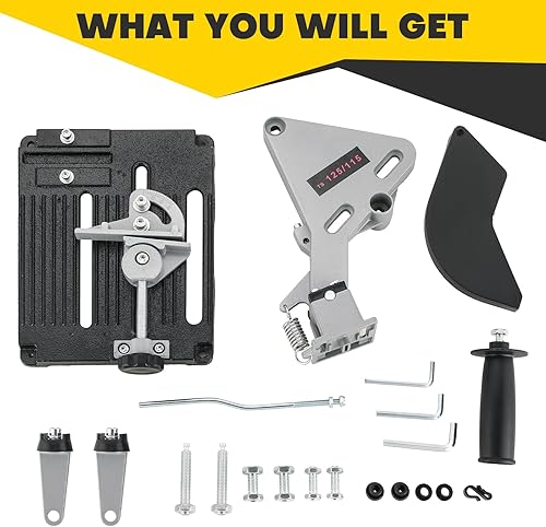 Miniatura 2 de Soporte para amoladora angular  Soporte de amoladora angular de 45 grados con mango deslizante, base de hierro fundido para amoladora angular de