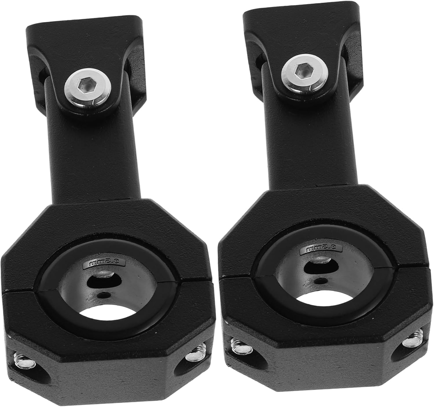 2pcs Motorcycle Light Mount Brackets for Electric Scooters and Motorcycles Adjustable Tube Clamp for Front Fork Lamp Installation Compatibility and Enhanced Stability