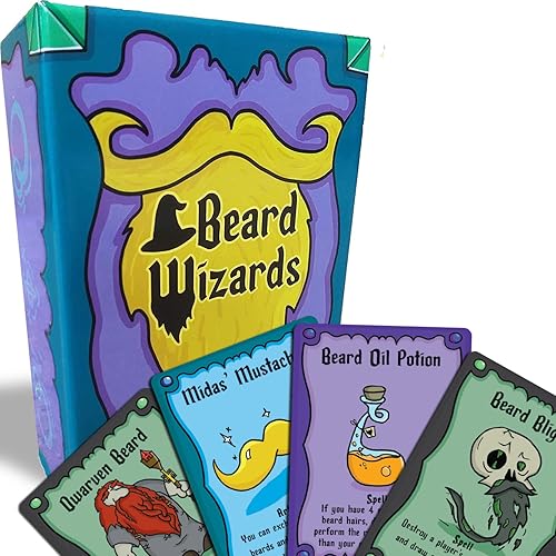 Beard Wizards Card Game for 2-5 Players by The Dusty