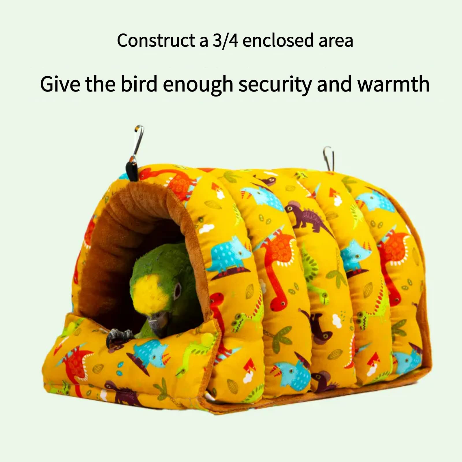 Hamaca colgante de invierno para loro, cama para dormir, cama para loro, escondite, lavable, para loro, periquito, cacatúas, periquitos, periquitos, periquitos, pájaros de apornis (L, verde bosque)