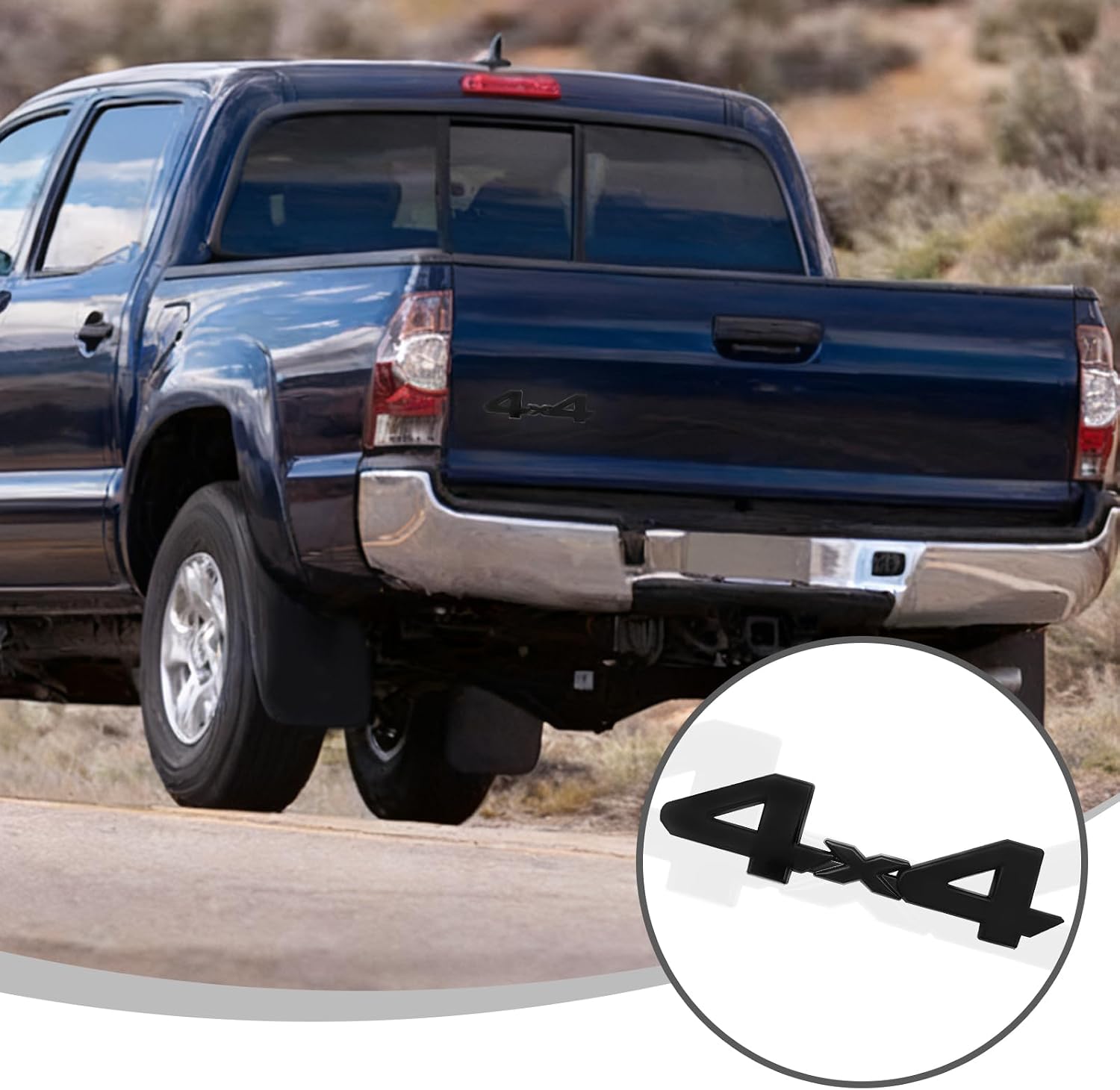 Automotive Universal 4x4 3D Raised Decal Emblem Badge Compatible with Adhesive for T0yota Tacoma Tundra D0dge Ram Truck SUV etc, Black