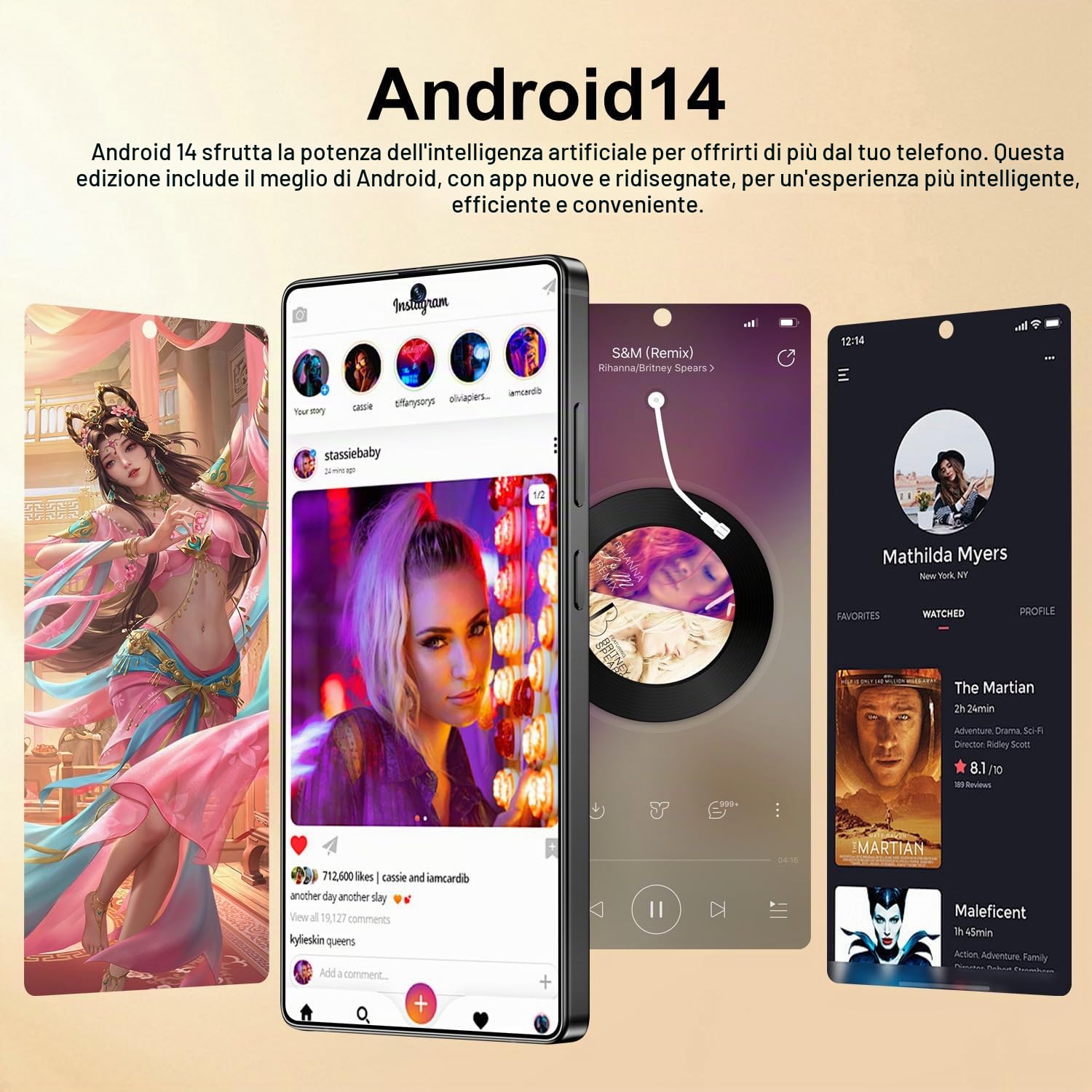 Smartphone S26 Ultra, 16 GB 1 TB, Batteria Da 8000 MAh, Android 14, Fotocamera Impermeabile Da 72 MP 108 MP, Telefono Cellulare Da Esterno Sbloccato Da 7,3 Pollici, Slot Per 3 Schede 5G NFC,Red-7.