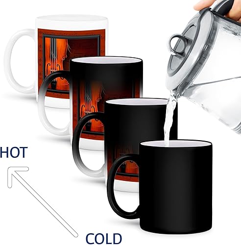 Miniatura 3 de 3dRose (mug_18390_3) Violín o violín - Taza transformadora mágica, 11 oz