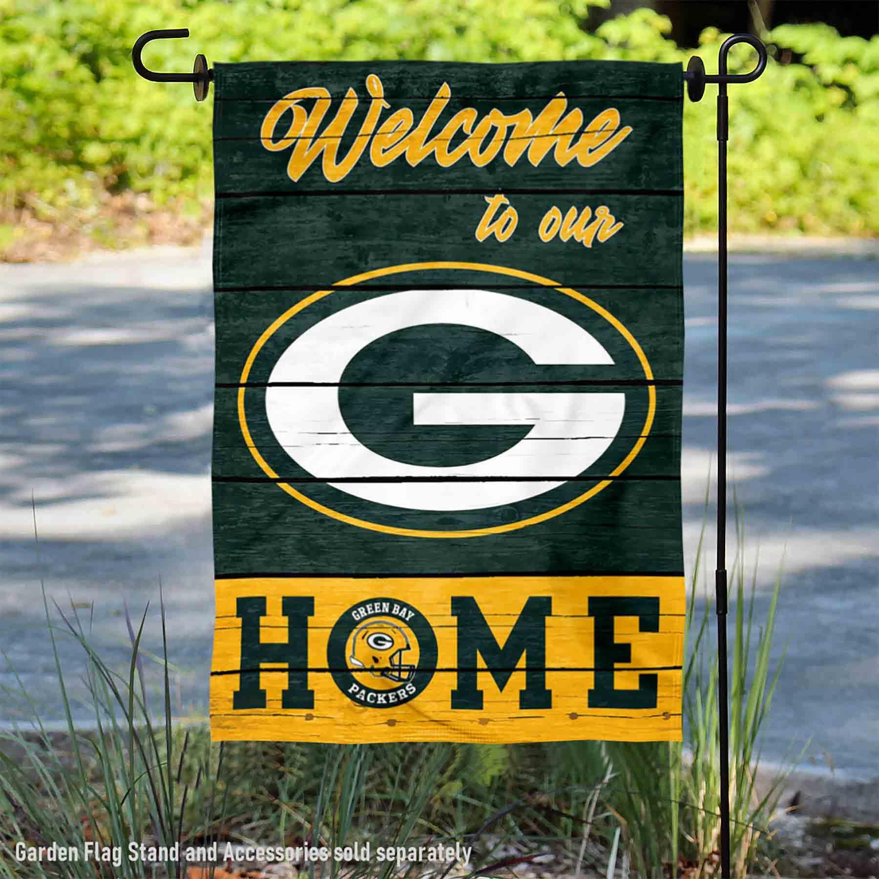 WinCraft Green Bay Packers Welcome Home Decorative Garden Flag Double Sided Banner