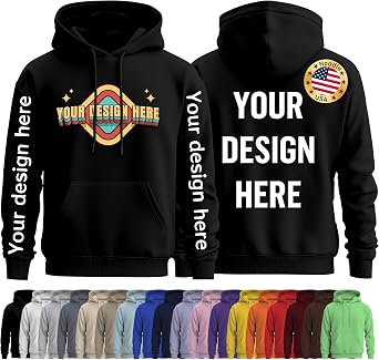 Bulk Custom Hoodies Unisex - Personalized Sweatshirts Aldult Add Your Text Photo Warm Customize Hoodie