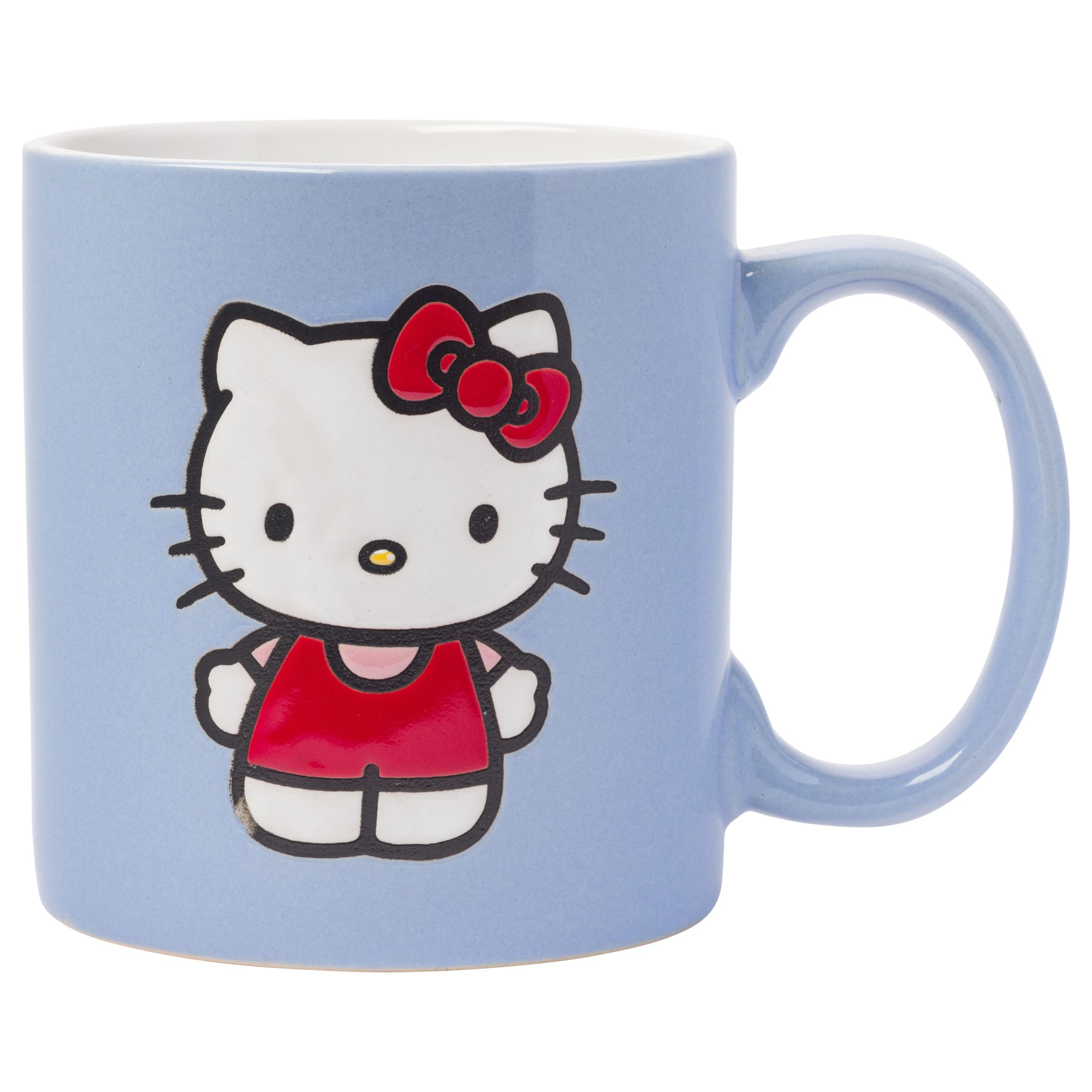 Silver Buffalo Hello Kitty Double Pose and Logo Wax Resist Ceramic Mug, 20 Ounce