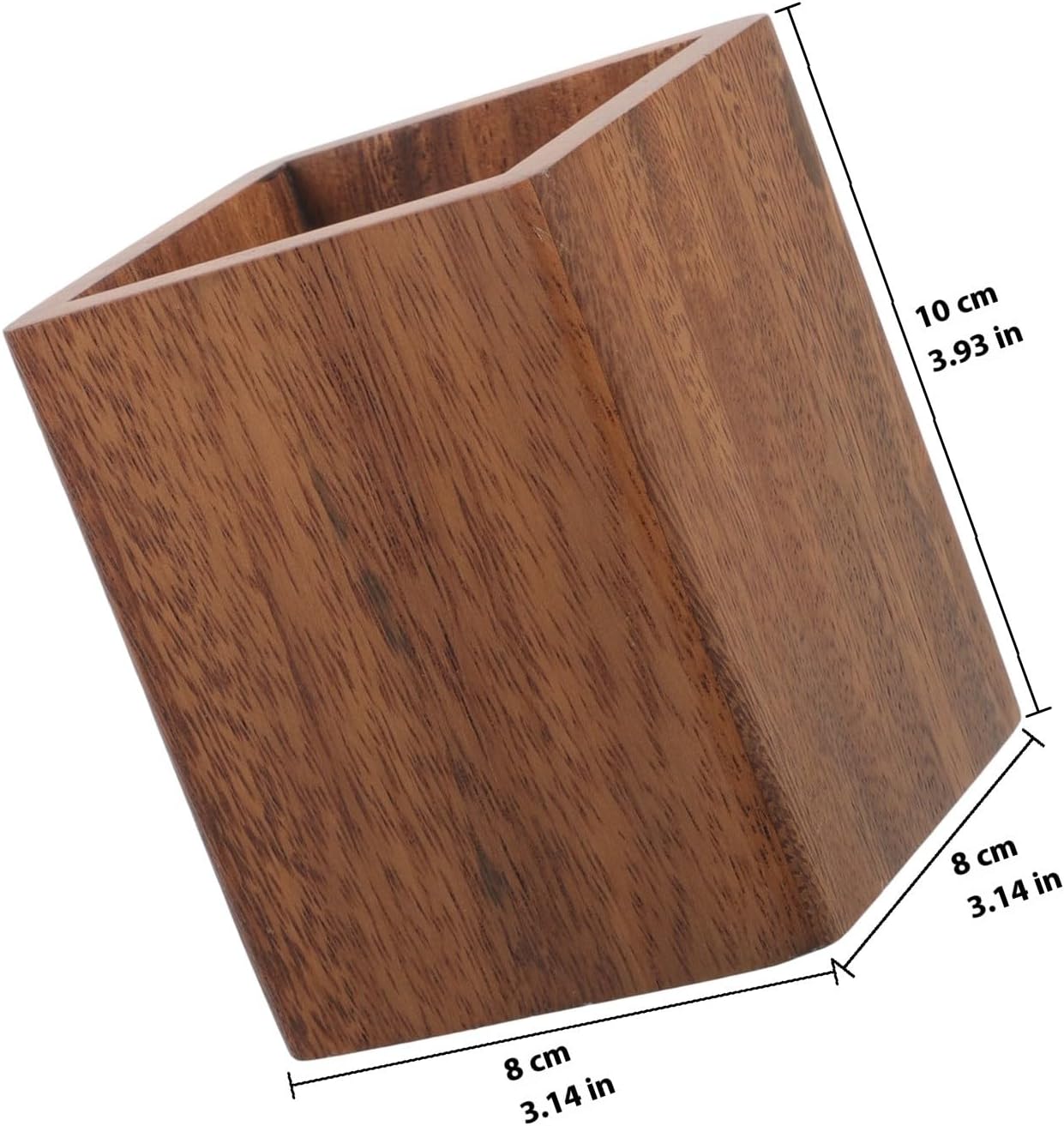 Wood Makeup Brush Holder Cup Xmas Desktop Organizer for Makeup Table image 2