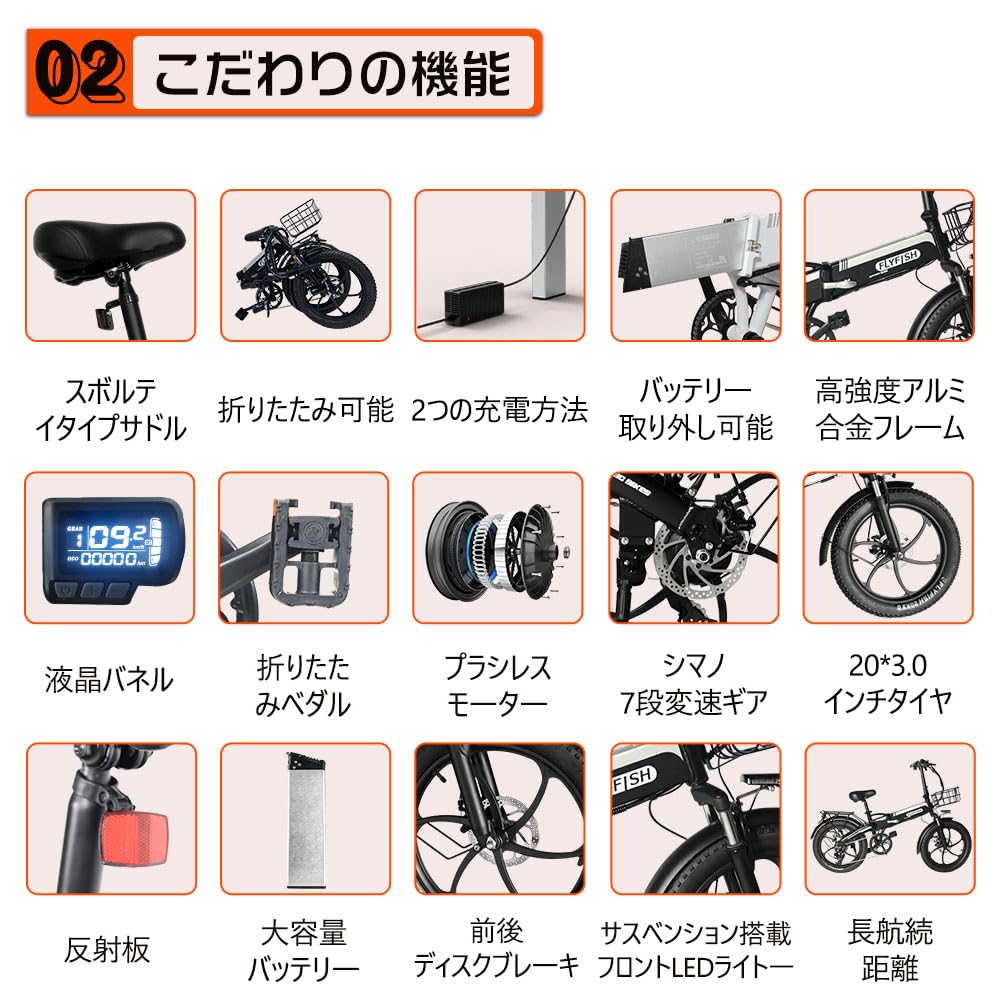 ☆Kiki@プロフィール確認お願いします☆電動アシスト自転車 Amazon | MEEKU 電動アシスト自転車 20インチ かご付き ファット