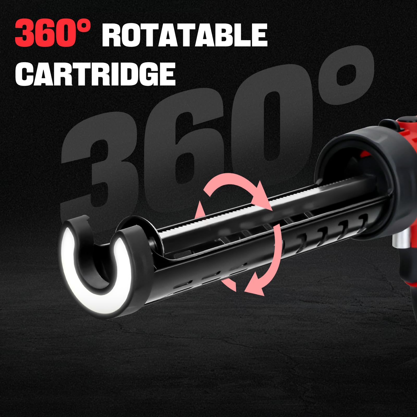 Pistolas de calafateo inalámbricas para batería Milwaukee de 18 V, pistolas adhesivas eléctricas de calafateo con luz LED de 450 lm y 4 velocidades ajustables, 10 onzas/300 ml para sellado de llenado