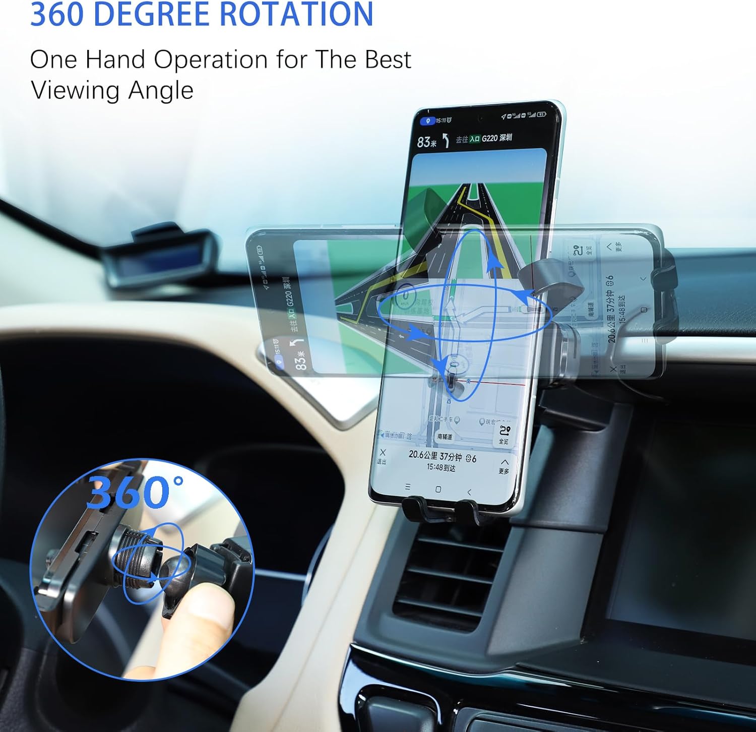 Car Phone Mount Compatible with Nissan Pathfinder 2013-2018,Phone Mount for Car Vent,Dashboard Hands Free Car Phone Holder Mount,Retractable Straight Phone Stand (Style B Left)