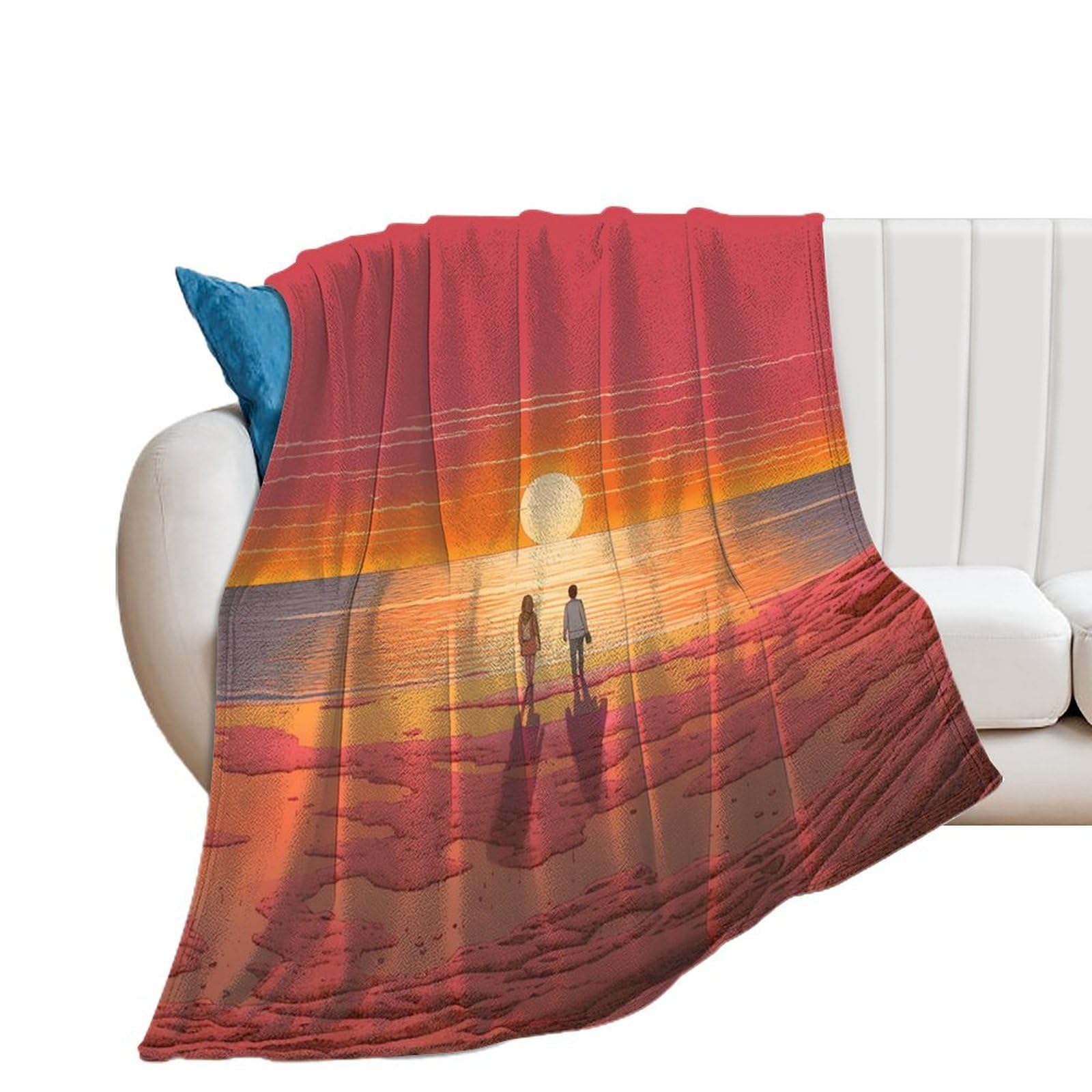 Couverture chaude et pelucheuse jeté de lit toutes saisons
