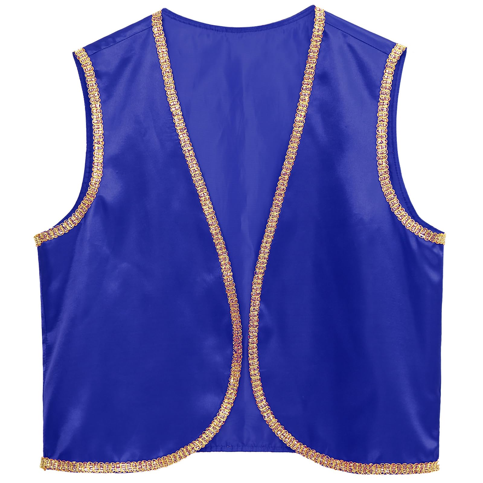 MiutiiMen's Soft Velvet Sleeveless Vest Waistcoat Arabian Prince Lamp Cosplay Halloween Costume