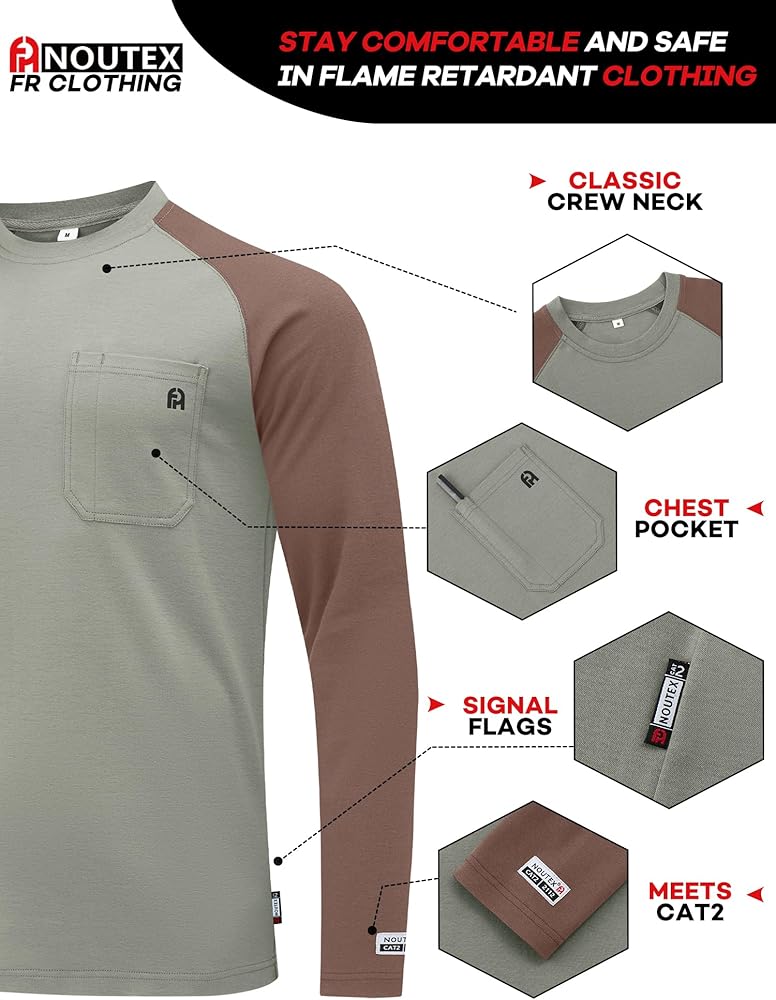 Amazon.com: NOUTEX FR Shirts for Men Lightweight Fire Resistant