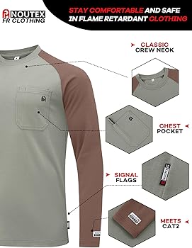 Amazon.com: NOUTEX FR Shirts for Men Lightweight Fire Resistant