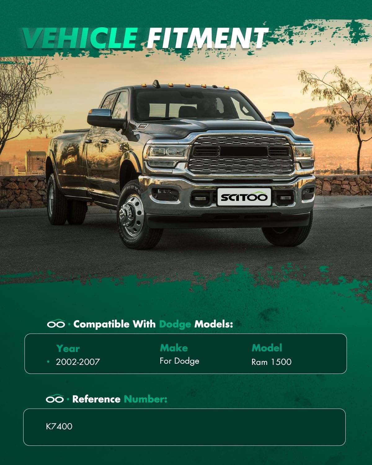 SCITOO 2pcs Front Suspension Kit Front Sway Bar End Links for Dodge Ram 1500 2002-2007 K7400