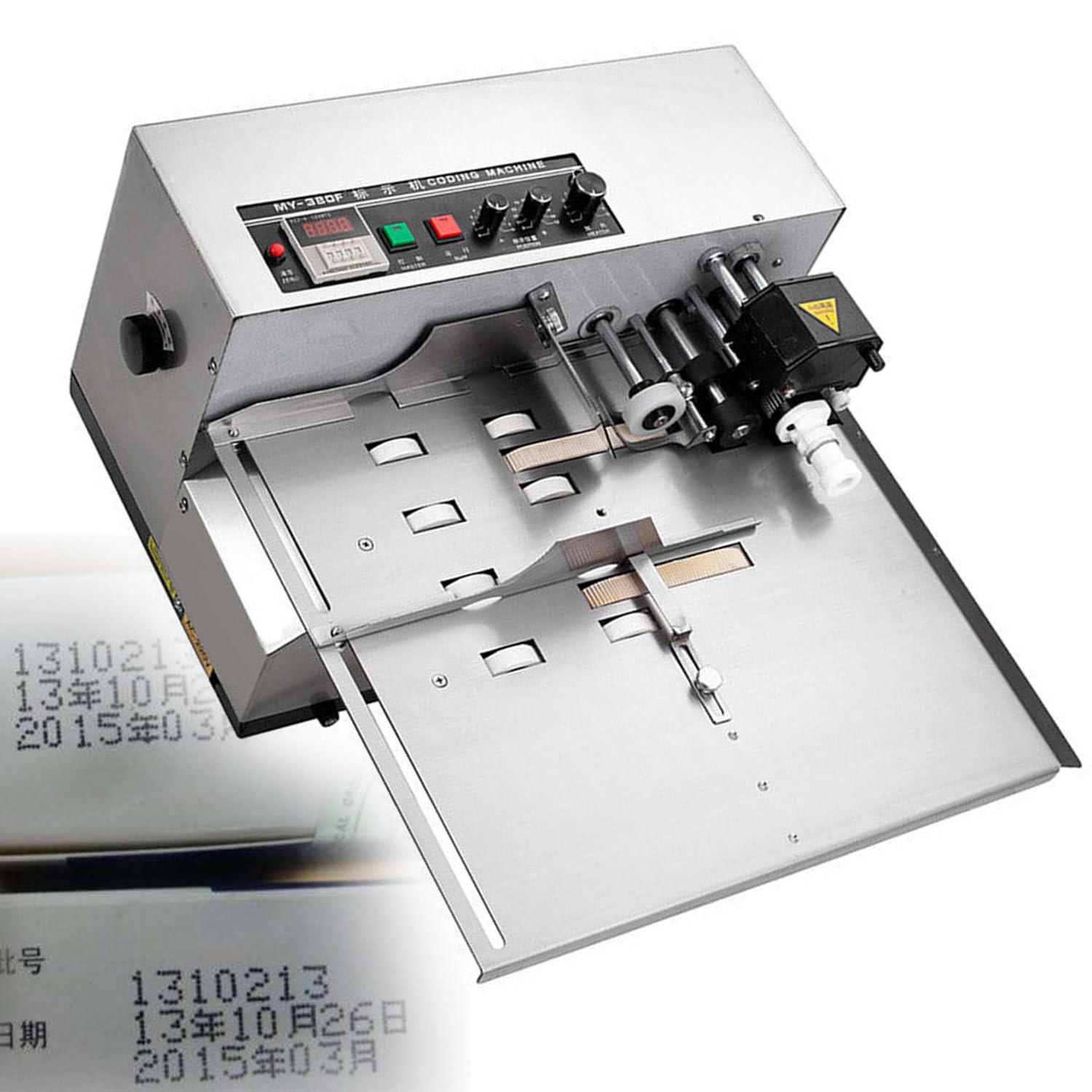 YNIYUJKL Automatic Ink Marking Machine, Dry-Ink Code Printer, Hot Stamping Labeling Machine For Date Coding, Batch Production With Widened Printing Area,Widened