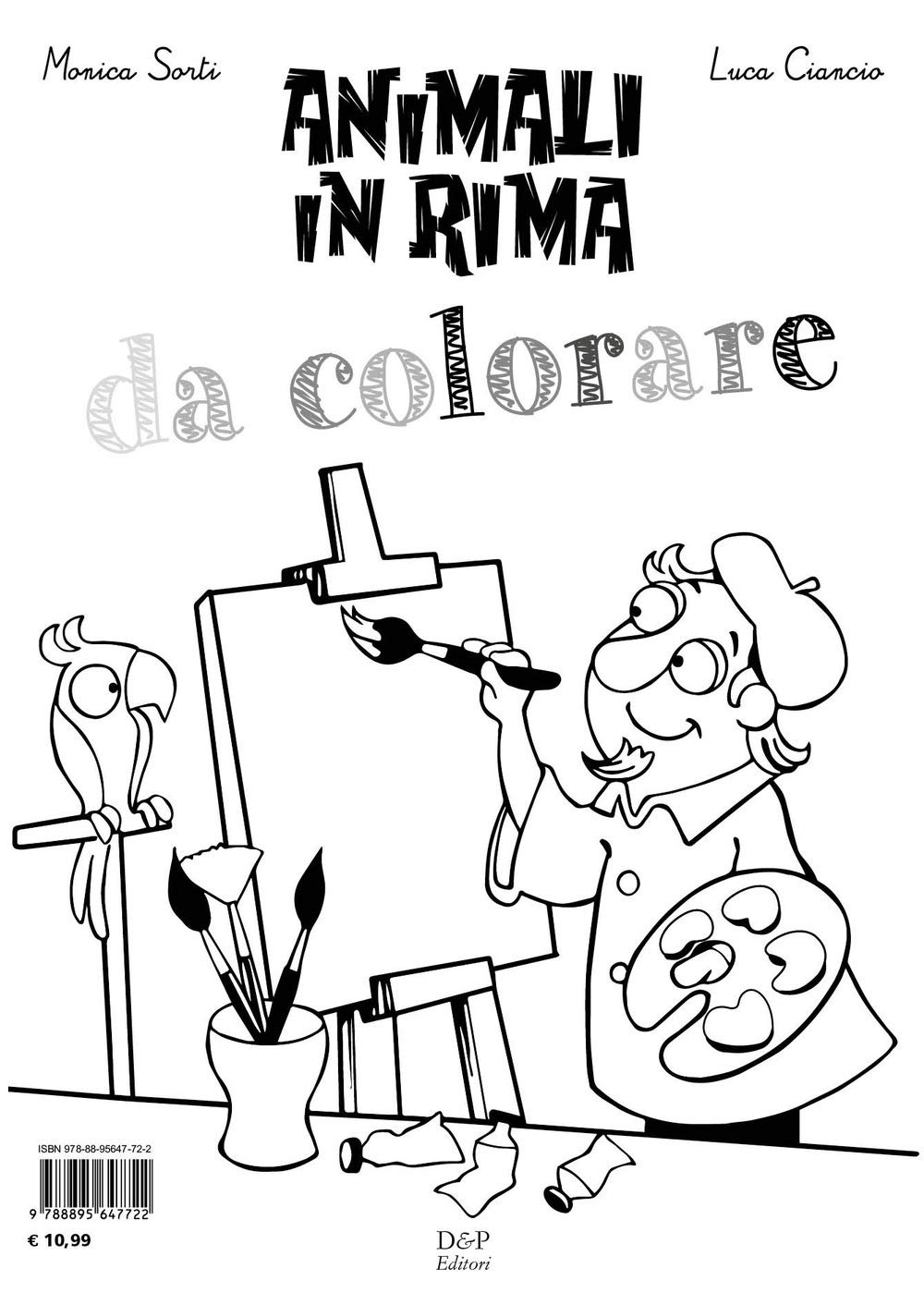 Animali in Rima. Libro per bambini con album da colorare