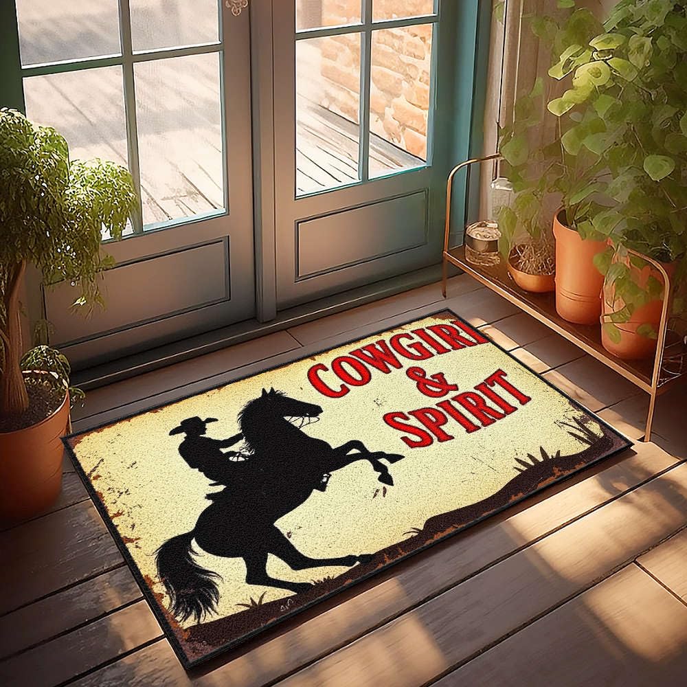 Tapis de cowgirl d'esprit, tapis de cuisine tressé haut de gamme