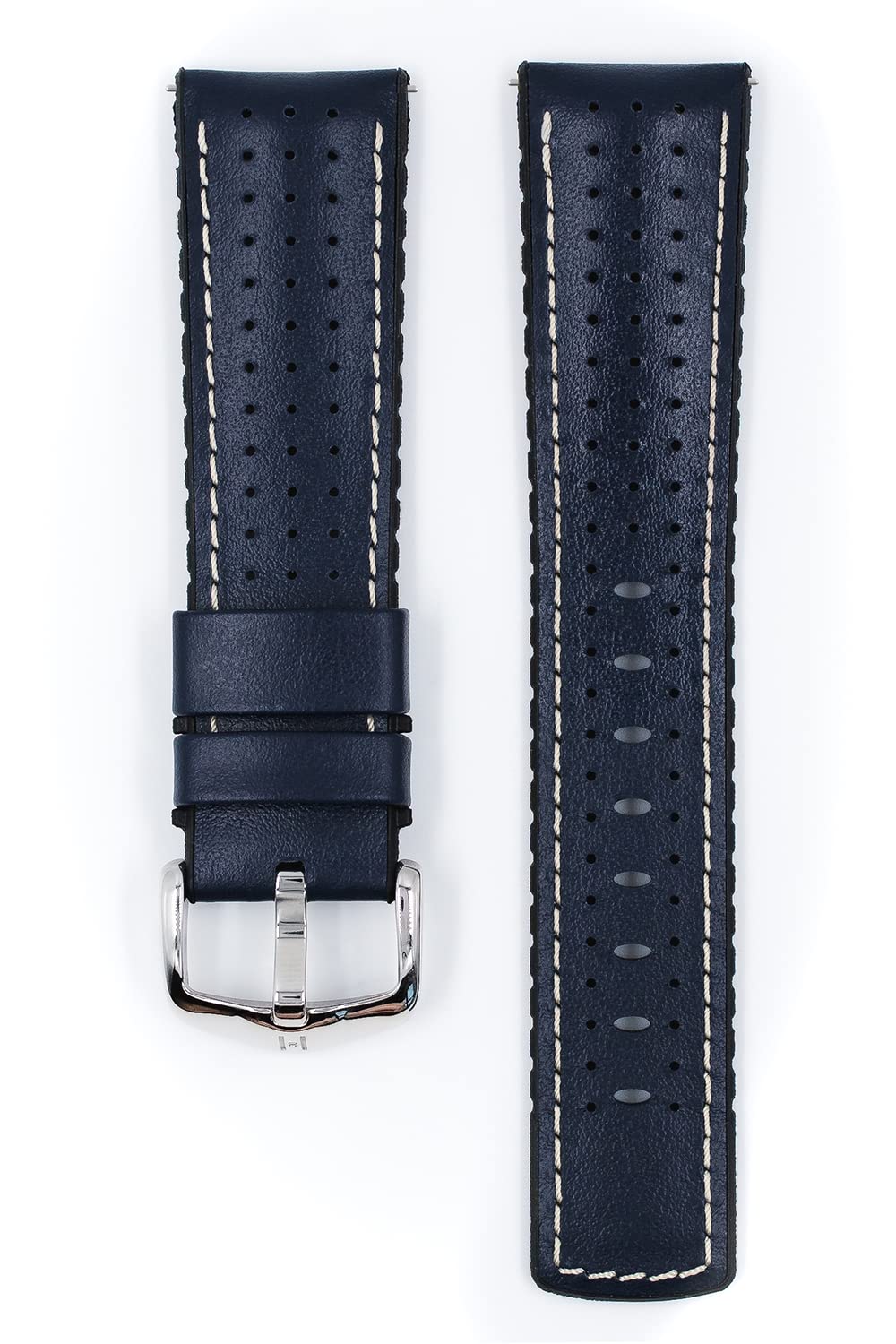 HIRSCH Bracelet de montre Tiger L - gelochtes Cuir de veau - sportif/respirant