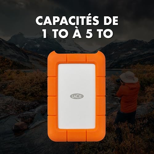 LaCie Rugged USB-C 1TB — shock‑resistant, USB‑C Portable External Hard Drive, 2.5‑inch, for Mac & Windows — Rescue Data Recovery included - 7