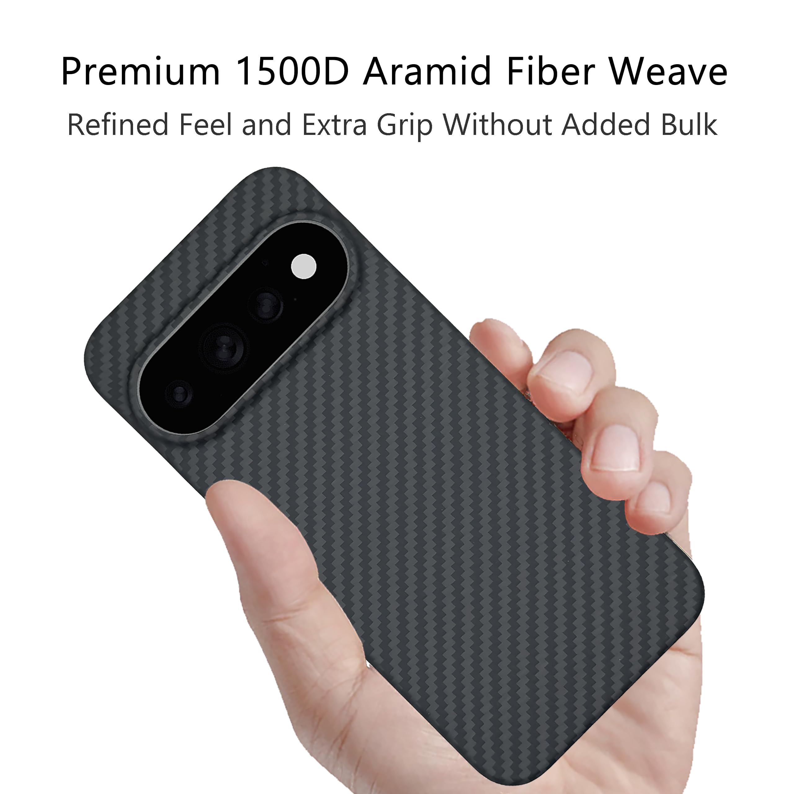 Sisyphy Custodia magnetica sottile per Google Pixel 11 Pro XL, in fibra di carbonio aramidica, 1500D