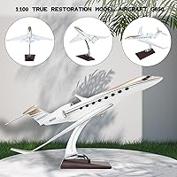 Vista 3 de 11.81" Gulfstream Jet Model 650, Private Jet Model Plane 1:100-Scale Alloy Resin Airplane Models with Stand and Box for Decoration Collection or
