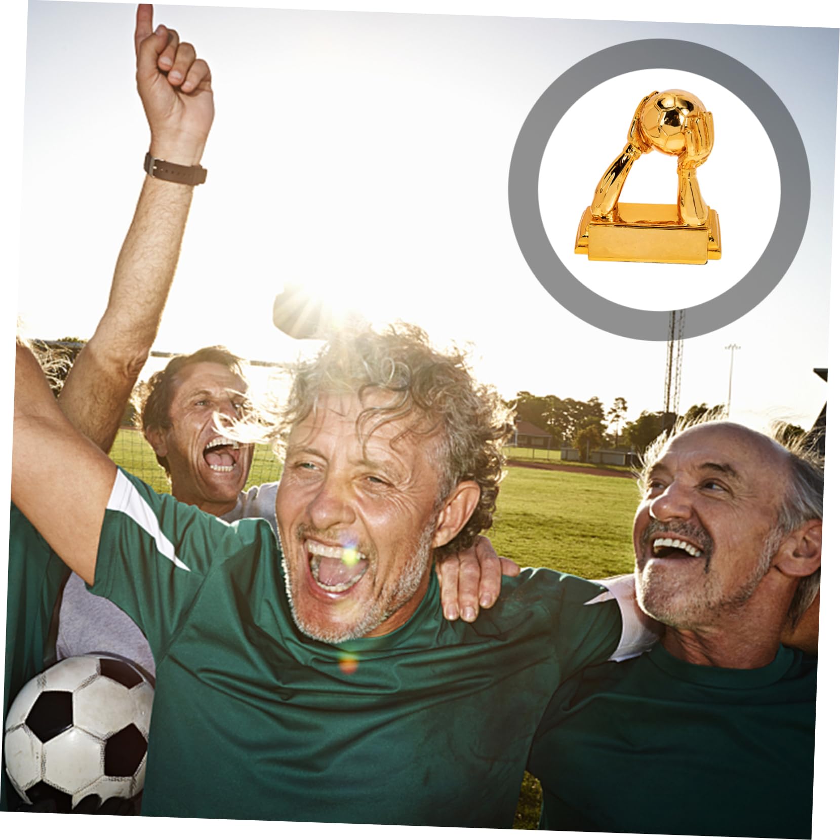 VANZACK de Futbol Cajas pequeñas cajitas pequeñas Cotillon Fiesta Adornos Guante fútbol Americano decoración de versátil Suministro de la Competencia Resina Golden