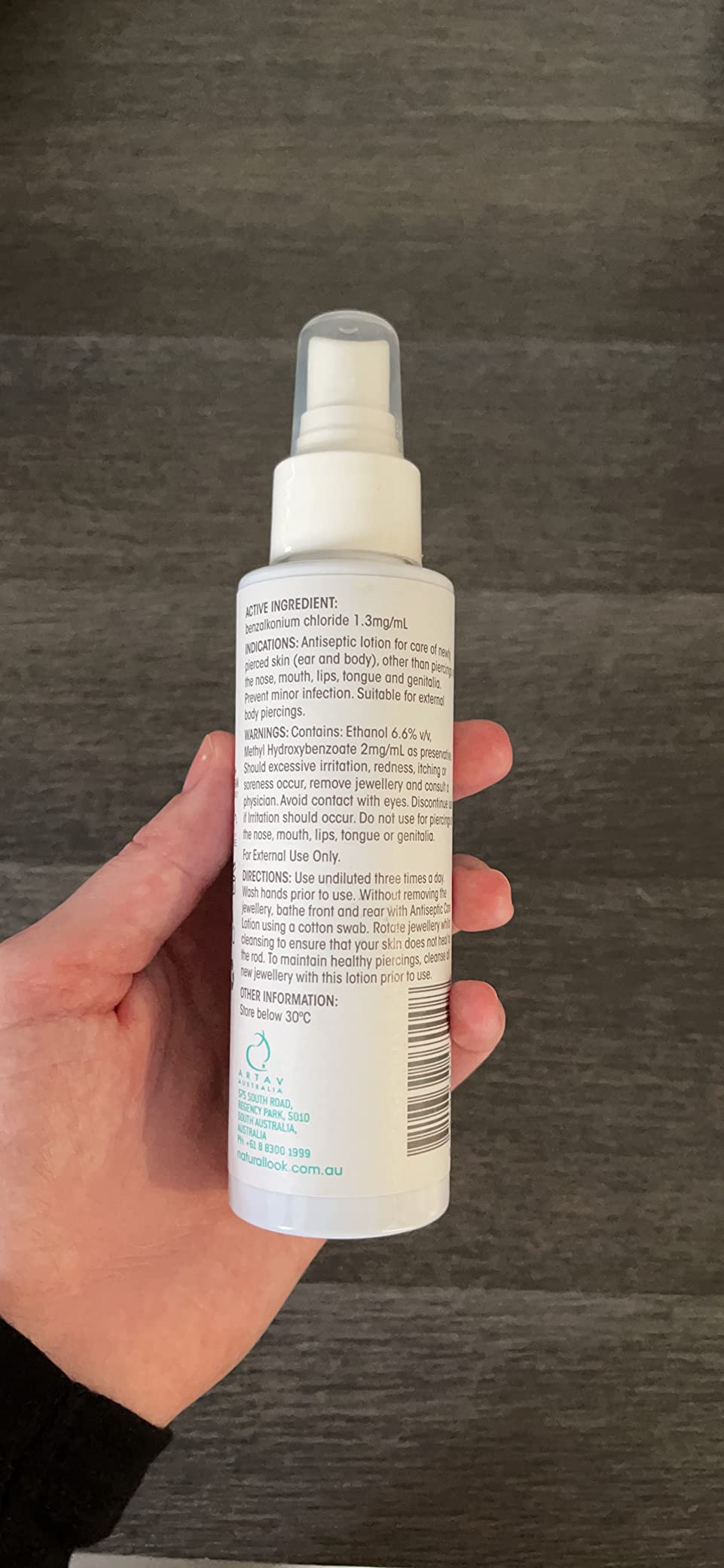 Natural Look Antiseptic Ear Care Lotion Spray 125 ml, 125 ml Amazon