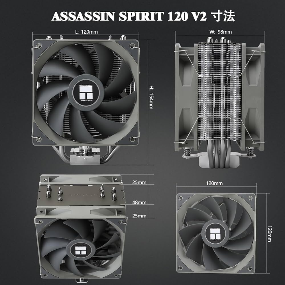 Amazon.co.jp: Thermalright Assassin Spirit 120 V 2 PLUS CPU