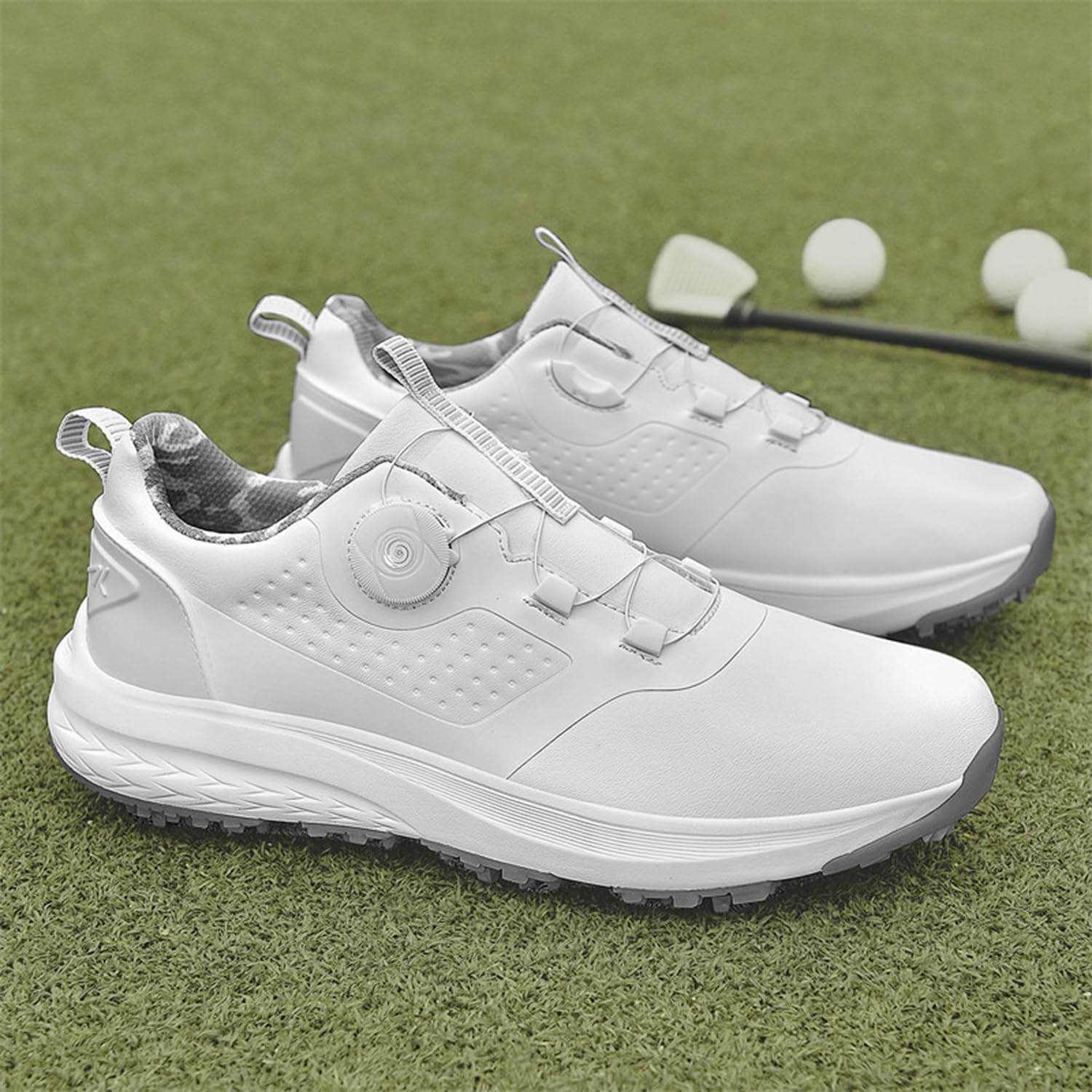 Herren Golfschuhe mit Spikes, wasserdichte Golfschuhe für Herren