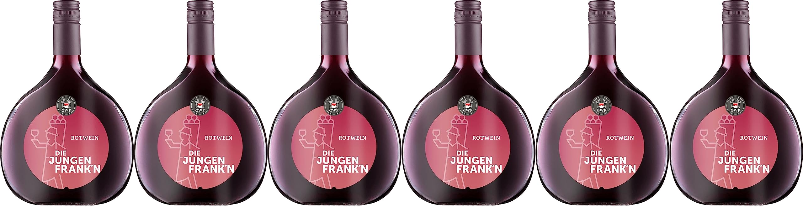 Winzergemeinschaft Franken eG DIE JUNGEN FRANK´N Rotwein 2023 Halbtrocken (6 x 0.75 l)